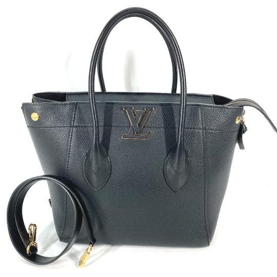 LOUIS VUITTON Handbag M54843 Taurillon Clemence Leather black Bag Freedom Women Used Authentic
