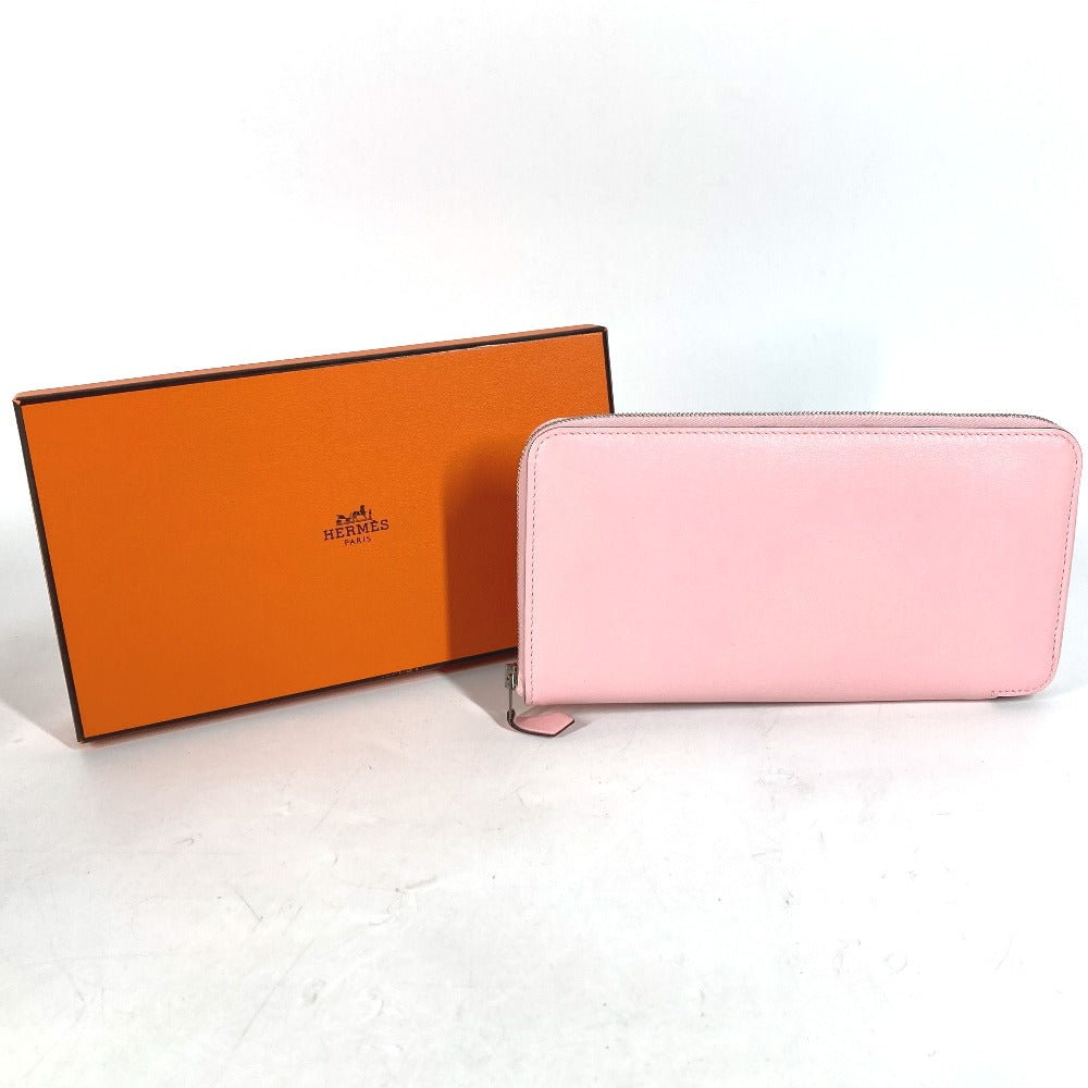 HERMES Long Wallet Purse Swift pink Long wallet Azap Long Women Used Authentic