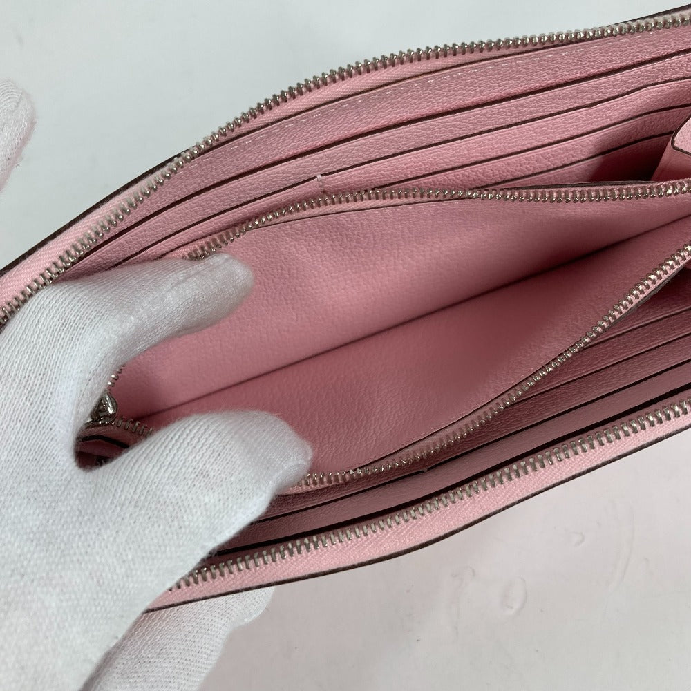 HERMES Long Wallet Purse Swift pink Long wallet Azap Long Women Used Authentic