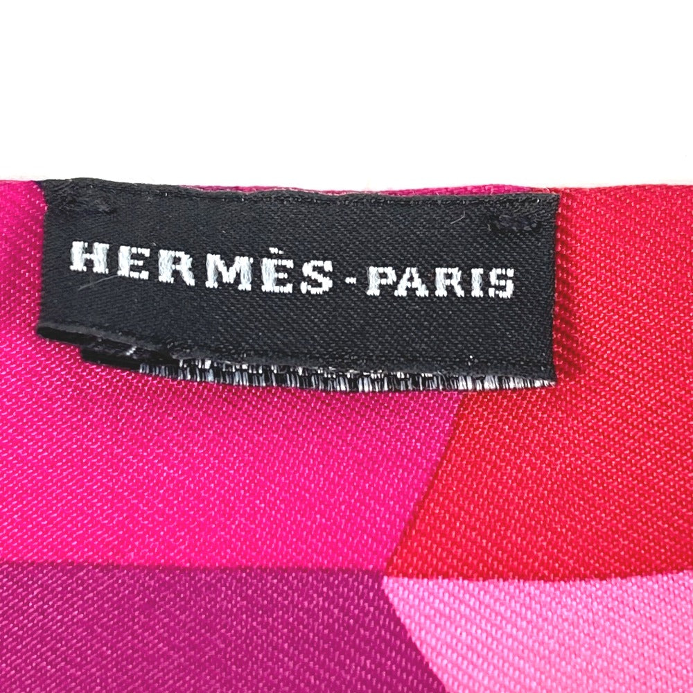 HERMES scarf silk pink Horse Cheval Horse Twilly Twilly Women Used Authentic