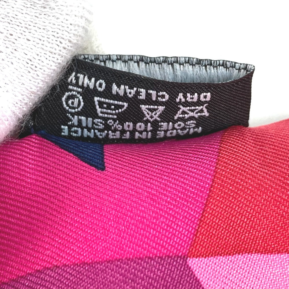 HERMES scarf silk pink Horse Cheval Horse Twilly Twilly Women Used Authentic