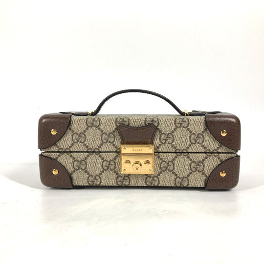GUCCI Handbag 675969 GG Supreme canvas, leather beige GG Supreme Case Apple Watch Padlock Case for Apple Watch Women Used Authentic