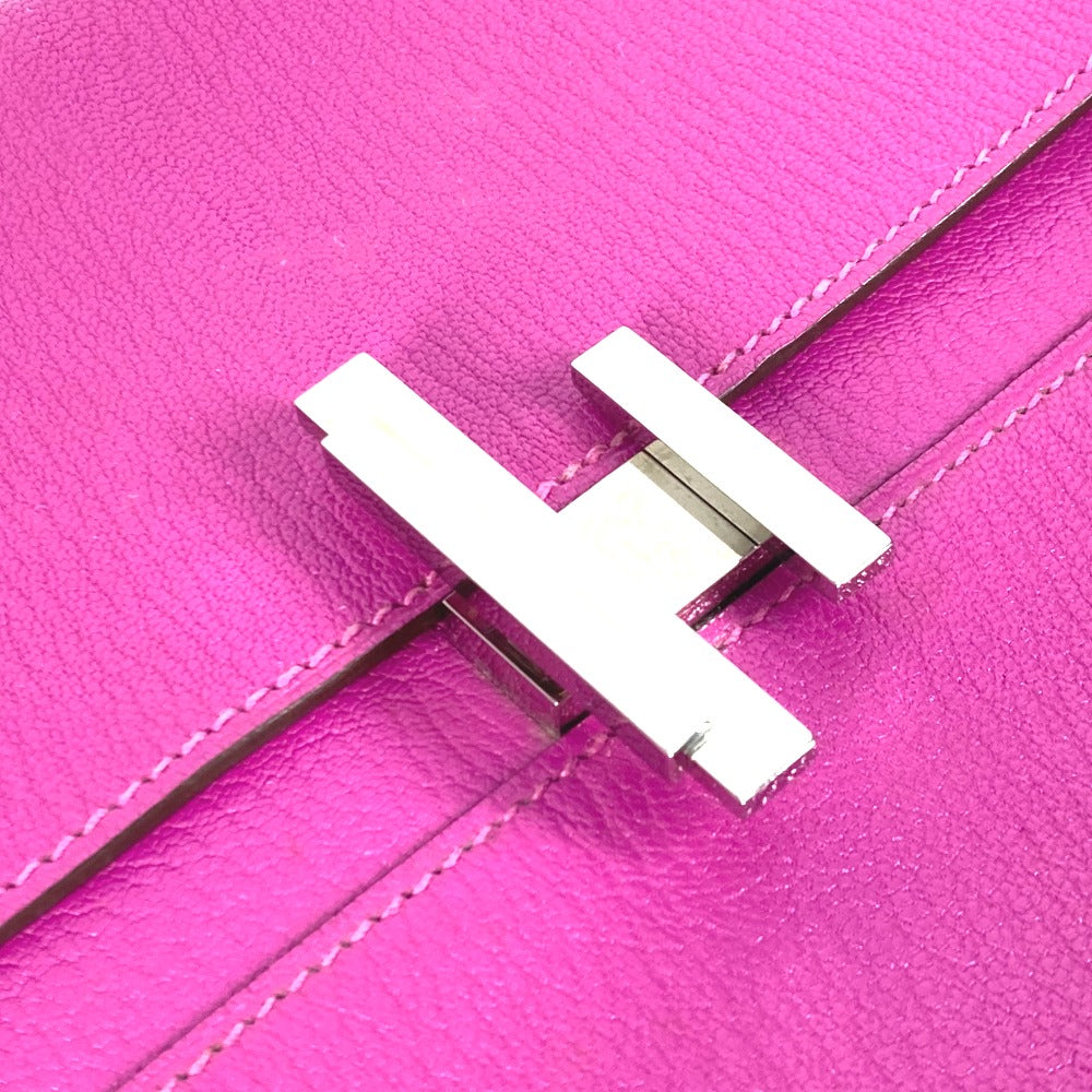 HERMES Clutch bag Shave pink flap cinematic