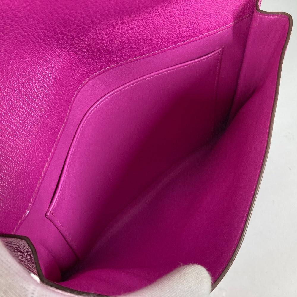 HERMES Clutch bag Shave pink flap cinematic