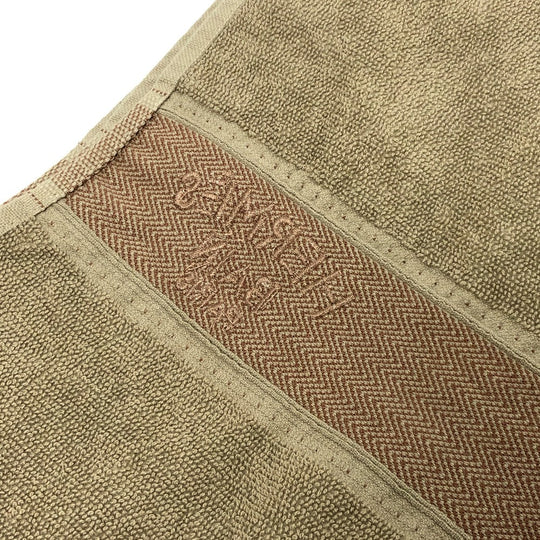HERMES towel cotton gray fringe Yachting logo Women Used Authentic