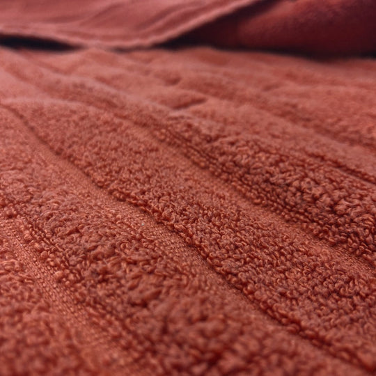 HERMES towel cotton Orange labyrinth Women Used Authentic