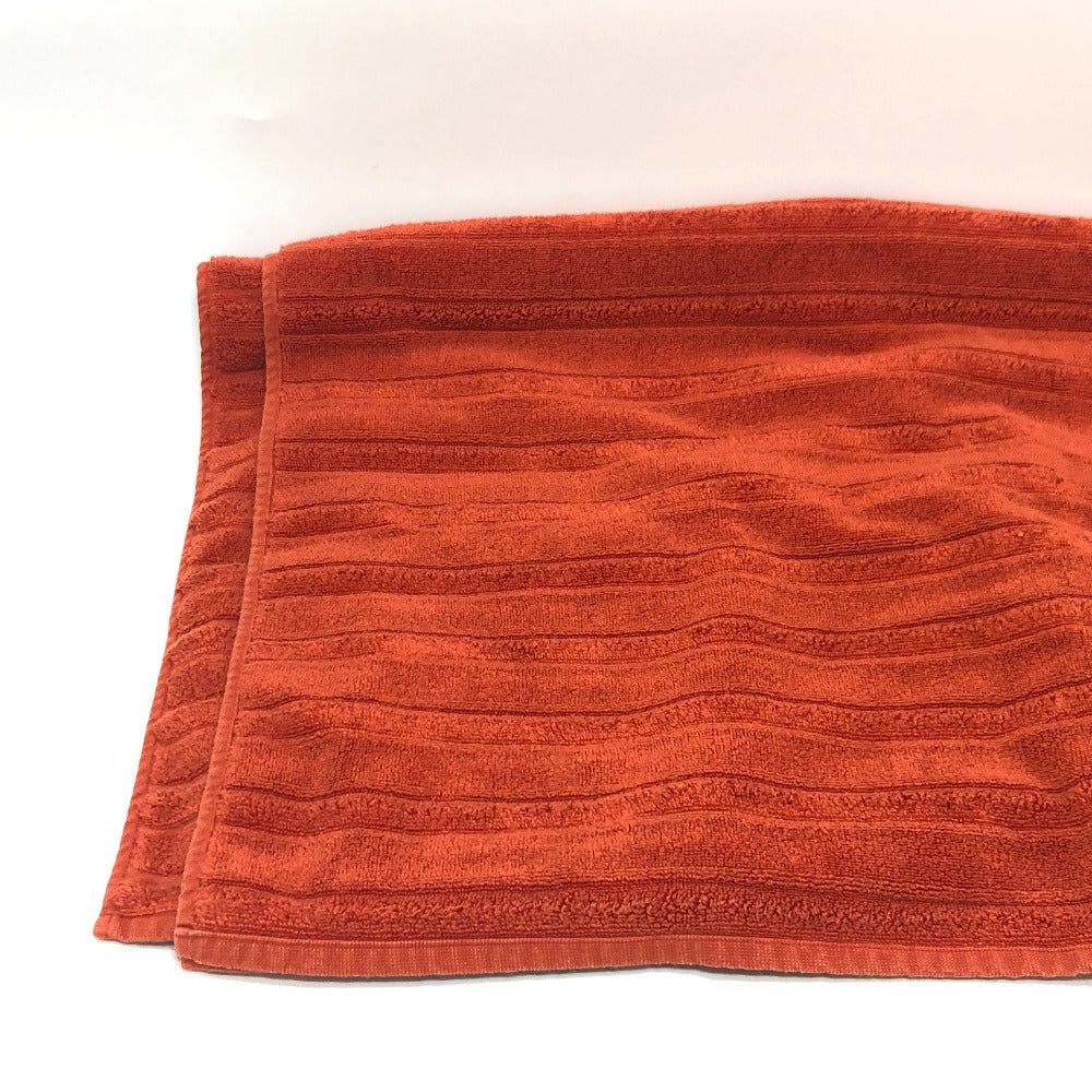HERMES towel cotton Orange labyrinth Women Used Authentic