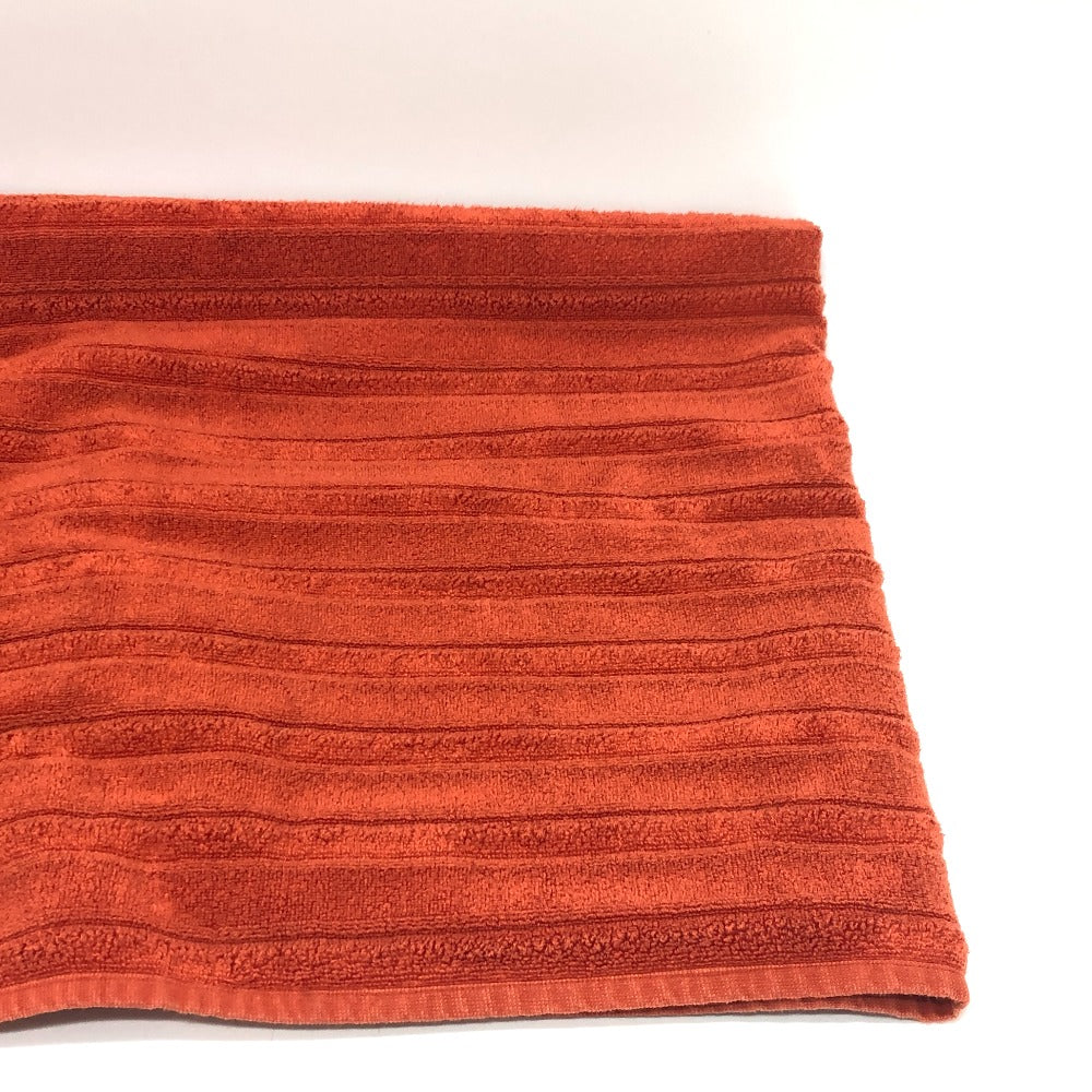 HERMES towel cotton Orange labyrinth Women Used Authentic