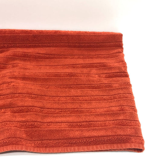 HERMES towel cotton Orange labyrinth Women Used Authentic