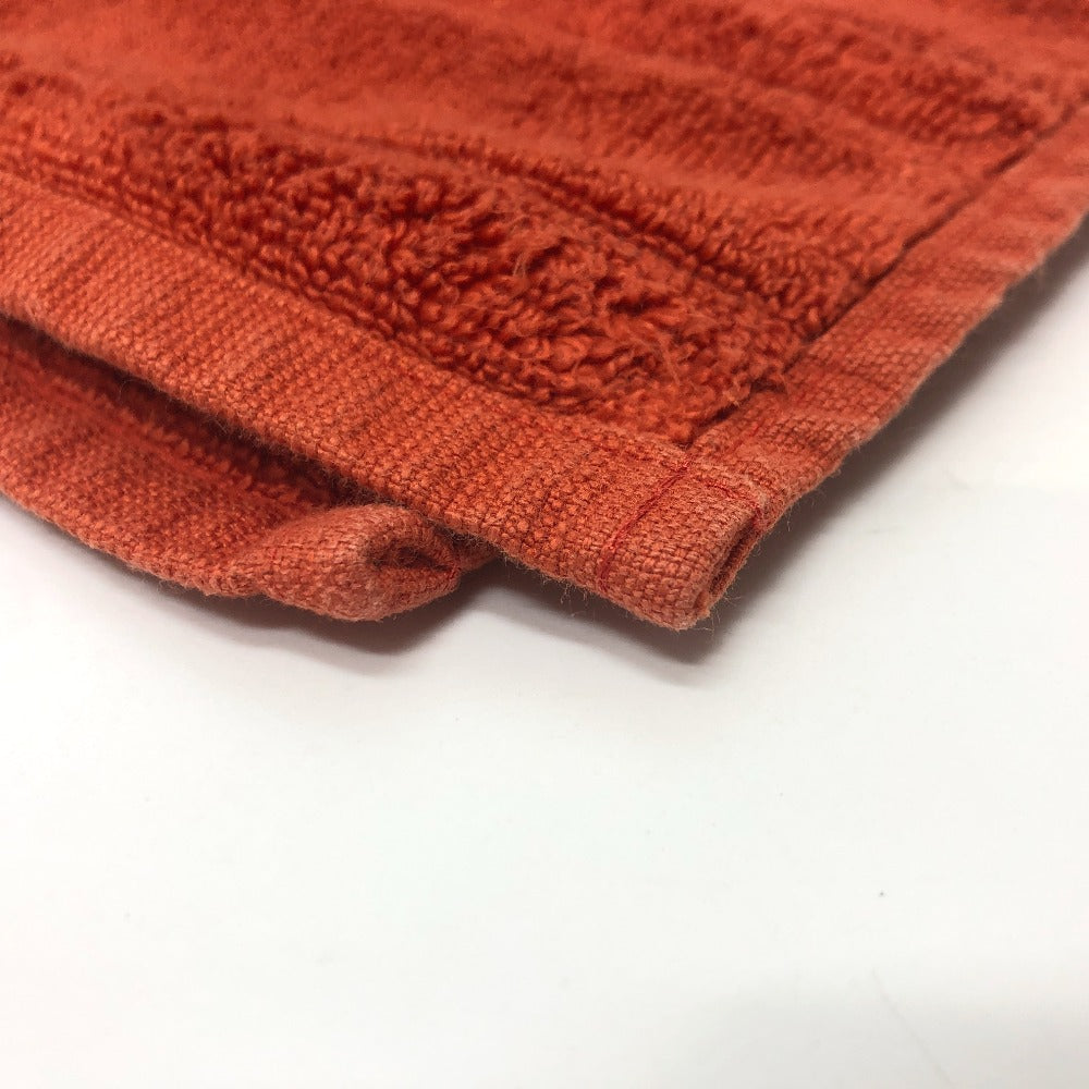 HERMES towel cotton Orange labyrinth Women Used Authentic