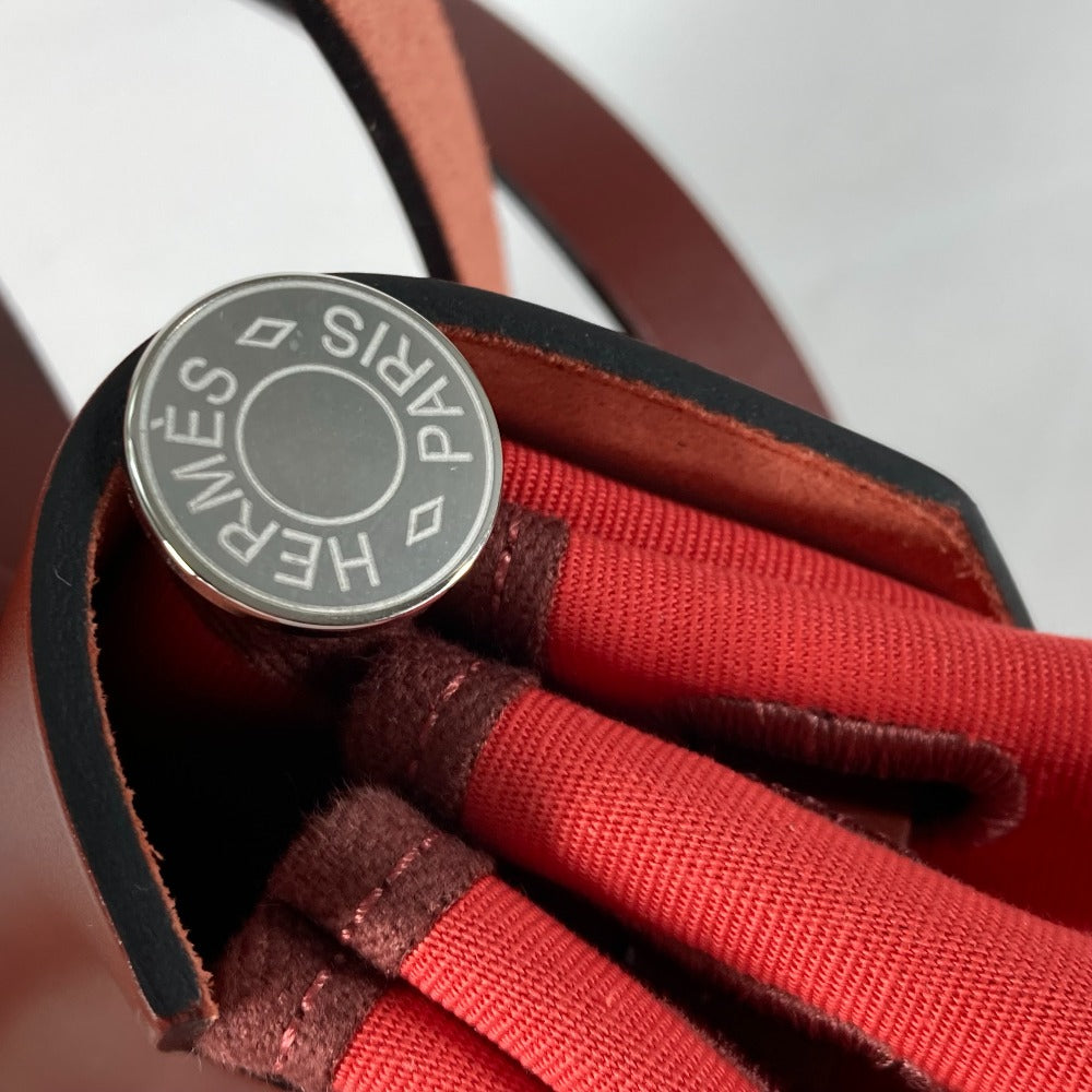 HERMES Shoulder Bag Toile H, Vash Hunter Red With porch Herbag Zip PM