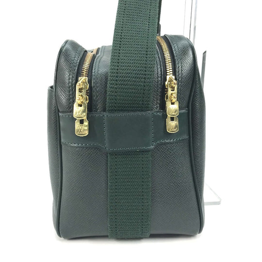 LOUIS VUITTON Shoulder Bag M30154 Taiga Leather green Taiga Reporter PM mens Used Authentic