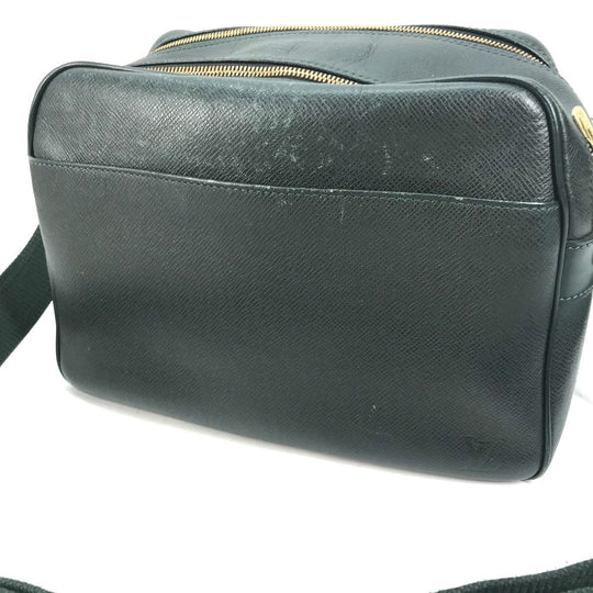 LOUIS VUITTON Shoulder Bag M30154 Taiga Leather green Taiga Reporter PM mens Used Authentic