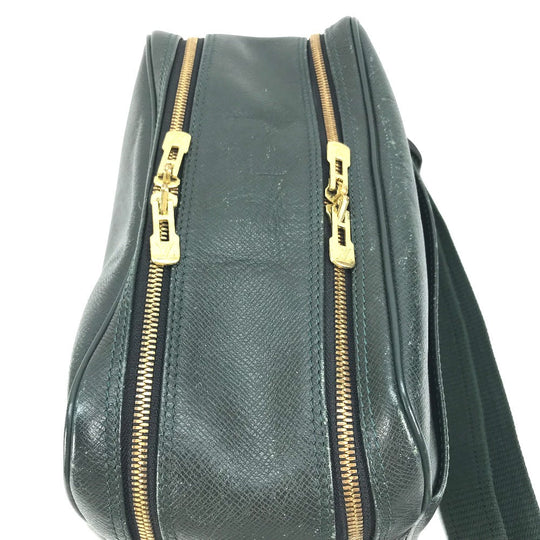 LOUIS VUITTON Shoulder Bag M30154 Taiga Leather green Taiga Reporter PM mens Used Authentic