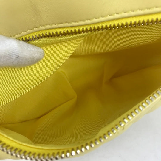 CHANEL Sling bag A57832 lambskin yellow Chain Belt Bag Waist Pouch CC COCO Mark Women Used Authentic