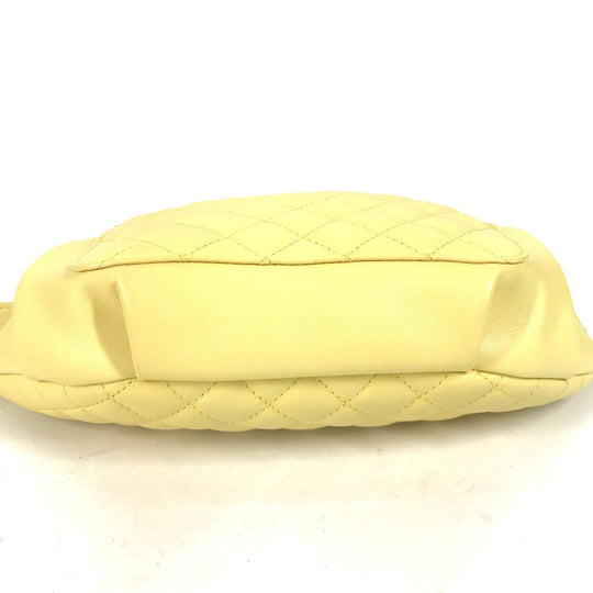 CHANEL Sling bag A57832 lambskin yellow Chain Belt Bag Waist Pouch CC COCO Mark Women Used Authentic