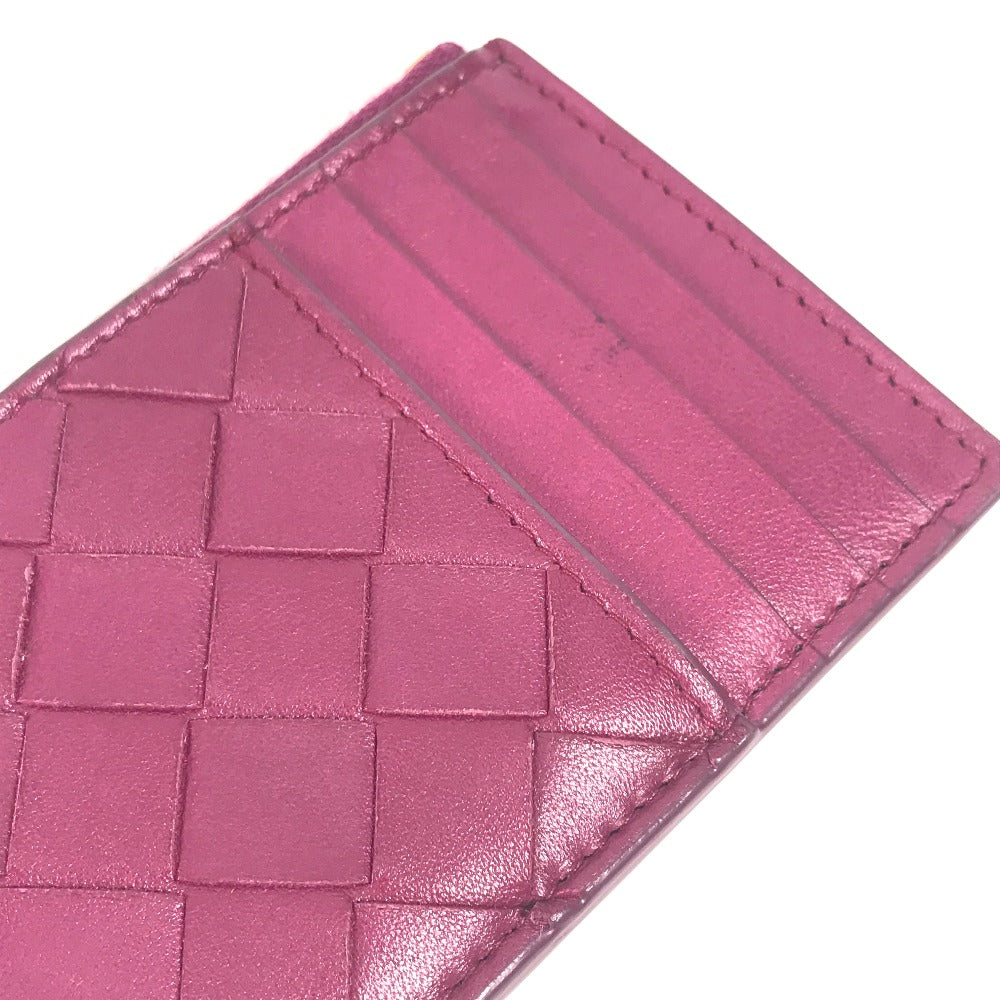 BOTTEGAVENETA Coin case leather purple Fragment case INTRECCIATO Women Used Authentic