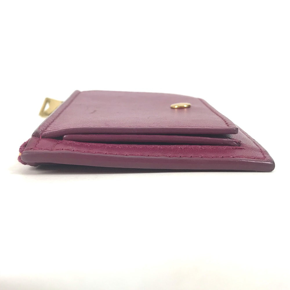 BOTTEGAVENETA Coin case leather purple Fragment case INTRECCIATO Women Used Authentic