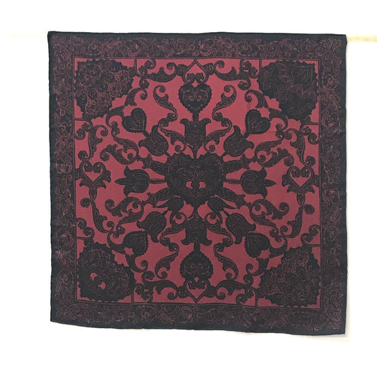 Dior scarf silk black logo paisley Women Used Authentic