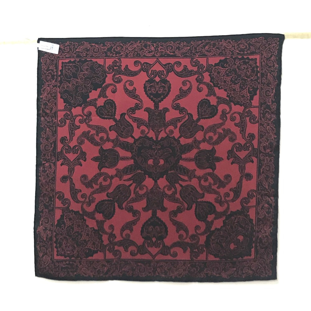 Dior scarf silk black logo paisley Women Used Authentic
