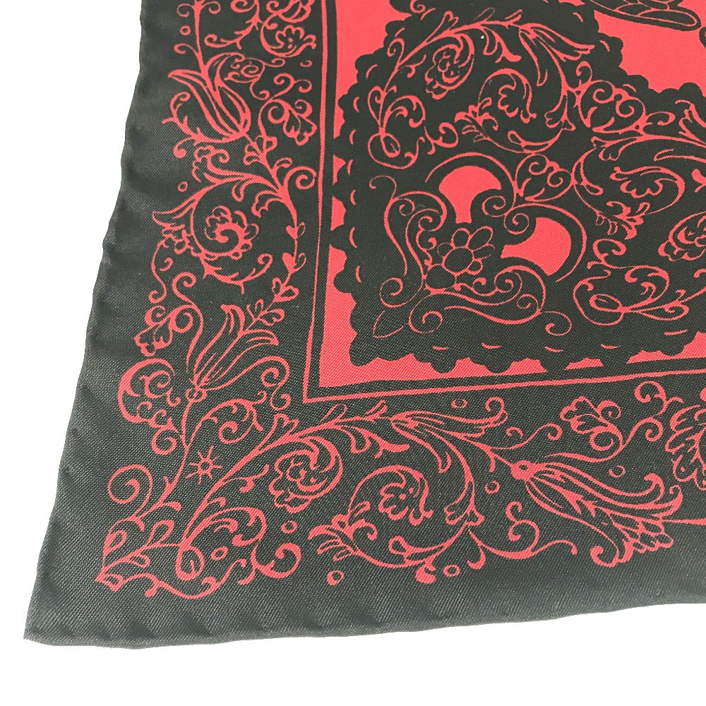 Dior scarf silk black logo paisley Women Used Authentic