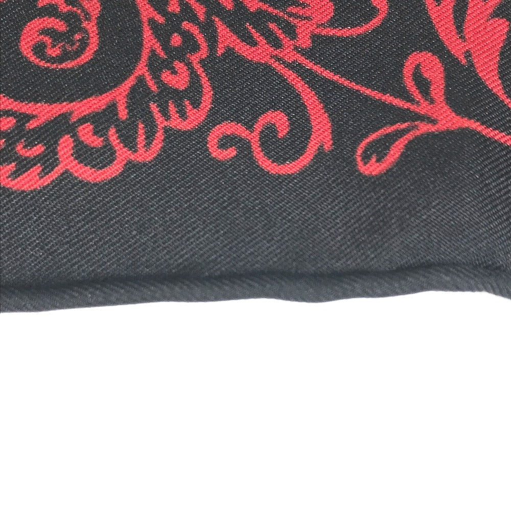 Dior scarf silk black logo paisley Women Used Authentic
