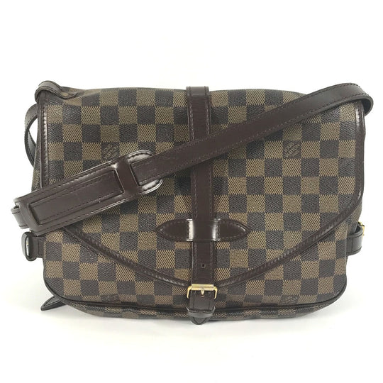 LOUIS VUITTON Shoulder Bag  N48081 Damier canvas Brown Damier Saumur 30 Women Used Authentic