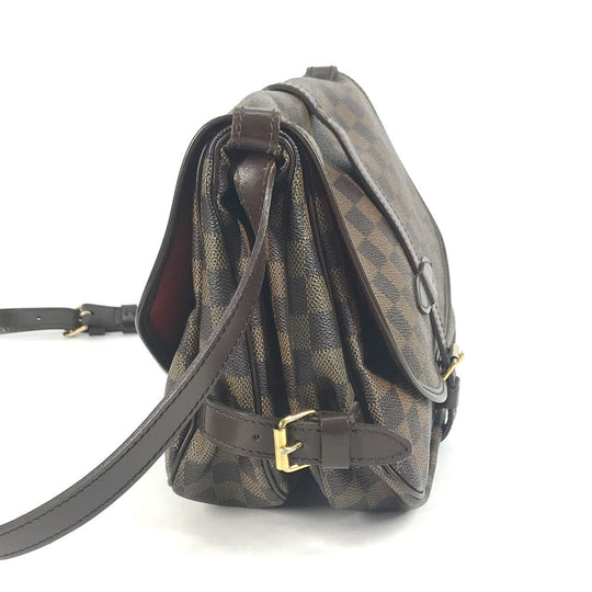 LOUIS VUITTON Shoulder Bag  N48081 Damier canvas Brown Damier Saumur 30 Women Used Authentic