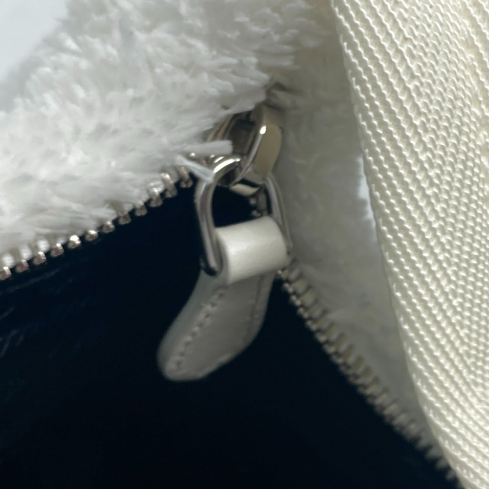 PRADA Tote Bag 1NE515 fabric white terry mini Re-Edition 2000 SPUGNA logo bag Women Used Authentic