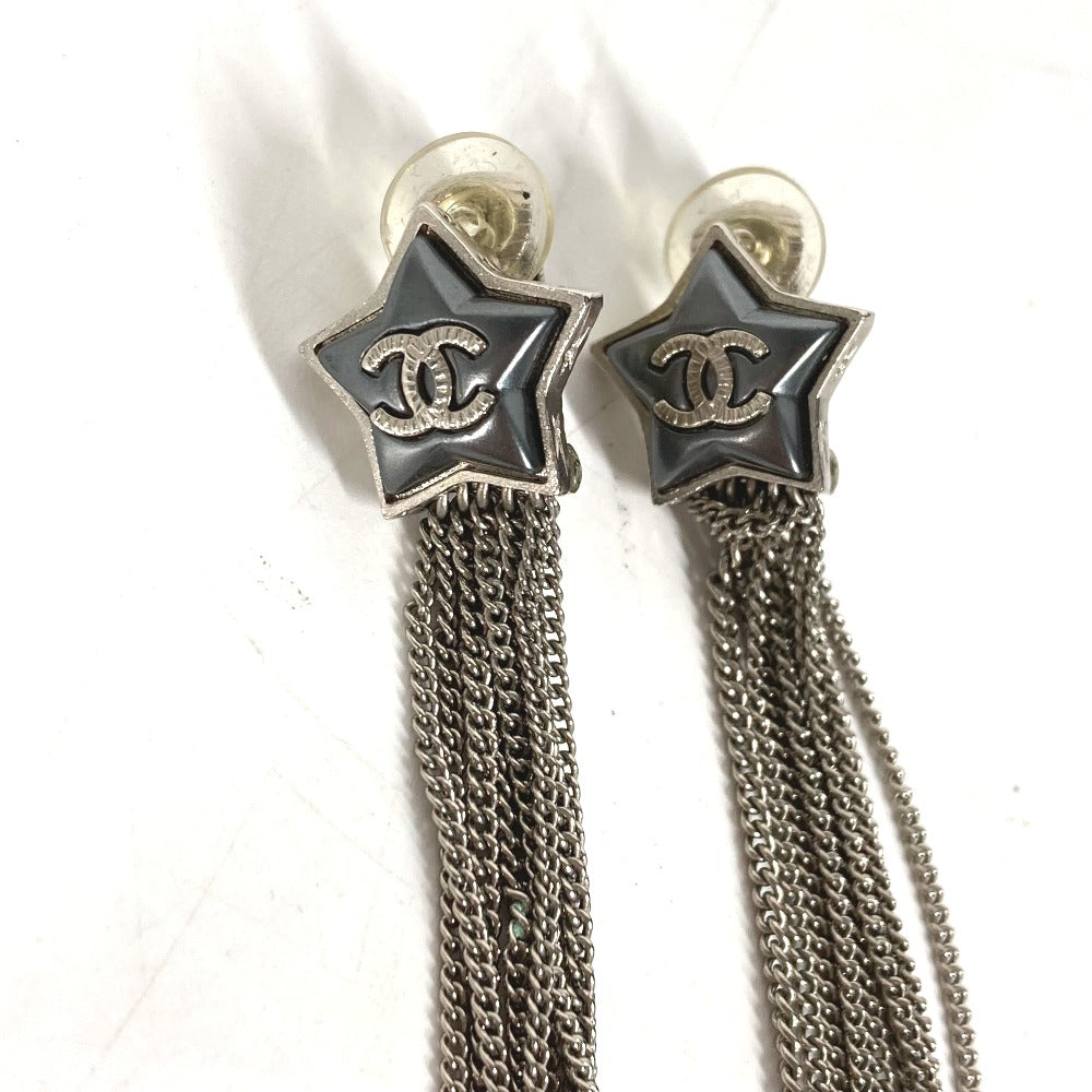 CHANEL Pierce metal Silver A17B COCO Mark Star 10 Chain mens Used Authentic