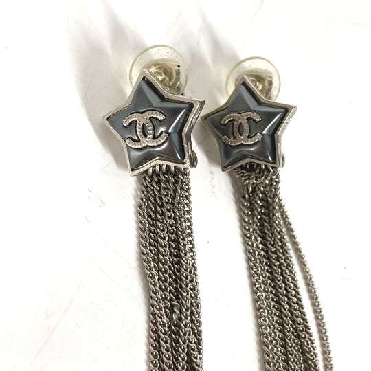 CHANEL Pierce metal Silver A17B COCO Mark Star 10 Chain mens Used Authentic