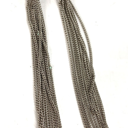CHANEL Pierce metal Silver A17B COCO Mark Star 10 Chain mens Used Authentic