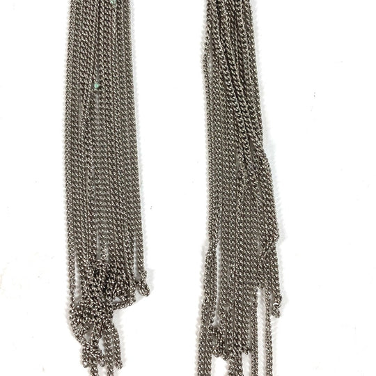 CHANEL Pierce metal Silver A17B COCO Mark Star 10 Chain mens Used Authentic