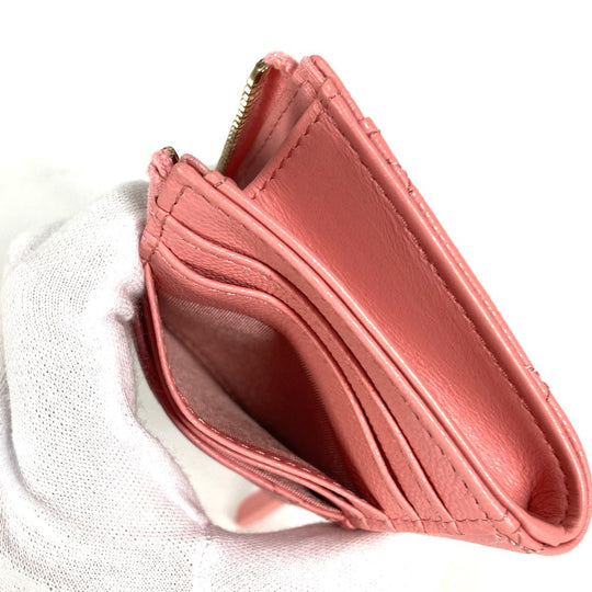 CHANEL Coin case AP3179 Caviar skin pink Matrasse COCO Mark Fragment Case Women Used Authentic