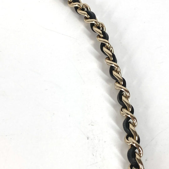 CHANEL belt Leather, Metal black B22C COCO Mark Chain belt Women Used Authentic