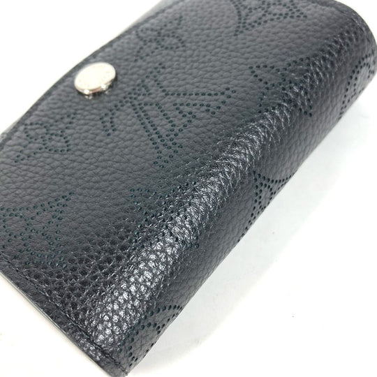 LOUIS VUITTON Trifold wallet M67498 monogram mahina leather black Mahina Portefeuille Iris XS Women Used Authentic