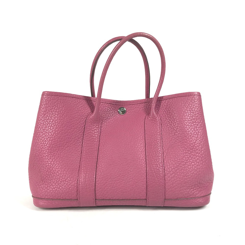 HERMES Tote Bag Negonda Purple type Bag Garden party TPM Women Used Authentic