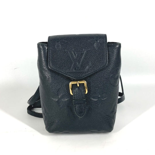 LOUIS VUITTON Backpack M80596 Monogram Ann Platt Leather black Monogram Ann Platt Tiny Backpack Women Used Authentic