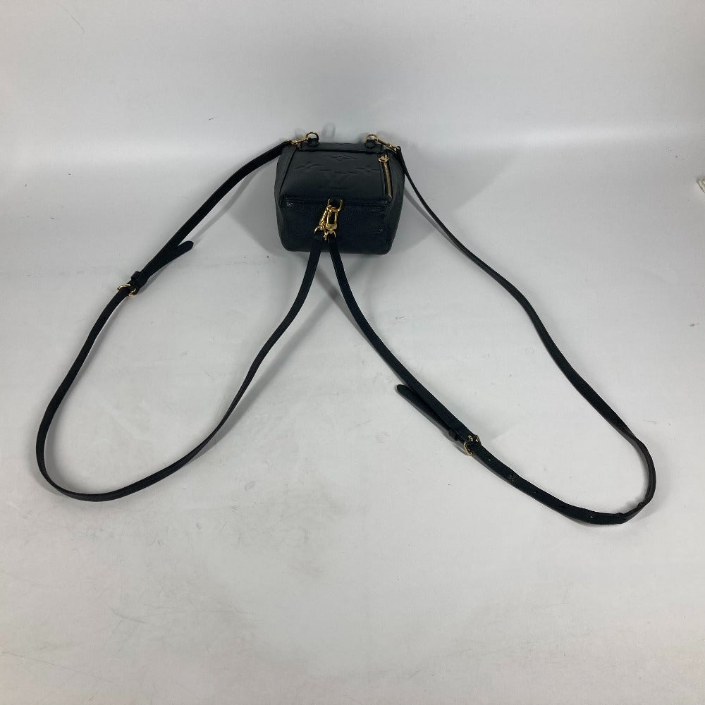 LOUIS VUITTON Backpack M80596 Monogram Ann Platt Leather black Monogram Ann Platt Tiny Backpack Women Used Authentic