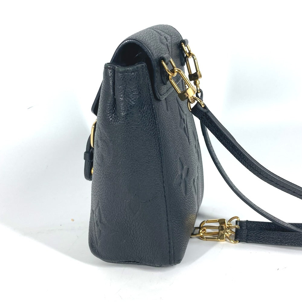 LOUIS VUITTON Backpack M80596 Monogram Ann Platt Leather black Monogram Ann Platt Tiny Backpack Women Used Authentic