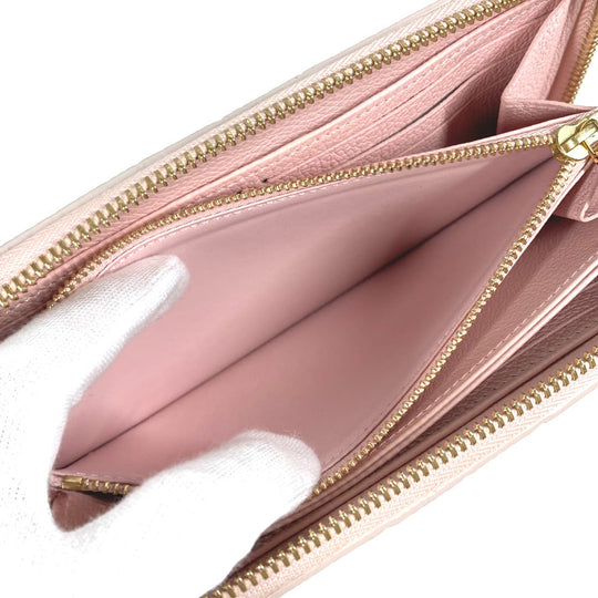 LOUIS VUITTON Long Wallet Purse M81299 Monogram Ann Platt Leather pink Monogram Empreinte Summer Stardust Zippy wallet Women Secondhand Authentic
