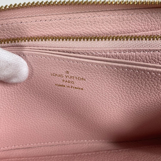 LOUIS VUITTON Long Wallet Purse M81299 Monogram Ann Platt Leather pink Monogram Empreinte Summer Stardust Zippy wallet Women Secondhand Authentic