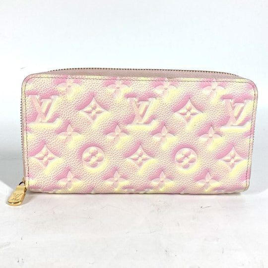 LOUIS VUITTON Long Wallet Purse M81299 Monogram Ann Platt Leather pink Monogram Empreinte Summer Stardust Zippy wallet Women Secondhand Authentic