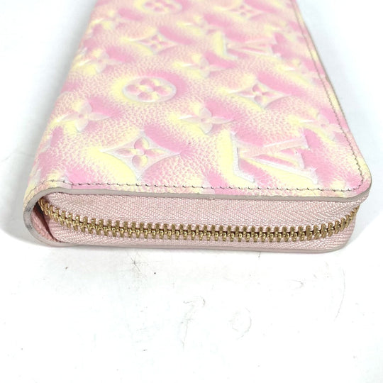 LOUIS VUITTON Long Wallet Purse M81299 Monogram Ann Platt Leather pink Monogram Empreinte Summer Stardust Zippy wallet Women Secondhand Authentic