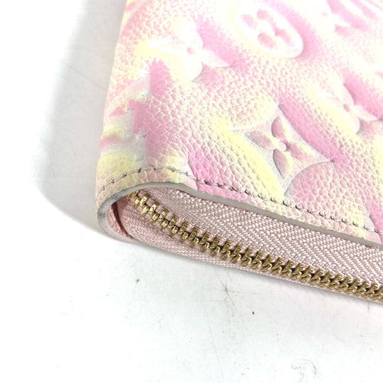 LOUIS VUITTON Long Wallet Purse M81299 Monogram Ann Platt Leather pink Monogram Empreinte Summer Stardust Zippy wallet Women Secondhand Authentic