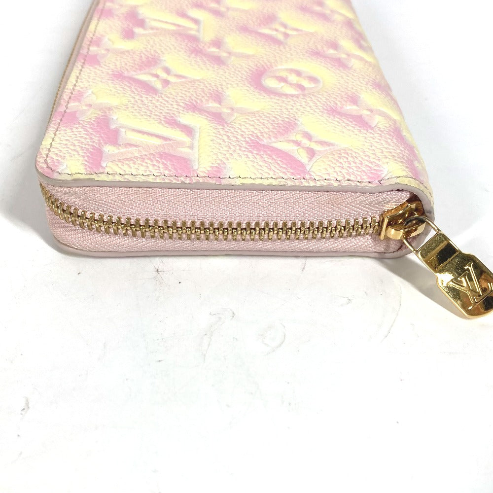LOUIS VUITTON Long Wallet Purse M81299 Monogram Ann Platt Leather pink Monogram Empreinte Summer Stardust Zippy wallet Women Secondhand Authentic
