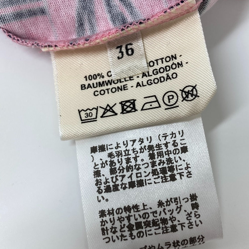 HERMES Short sleeve T-shirt cotton pink apparel short sleeves Brides de Gala en Desolde Women 36 Used Authentic