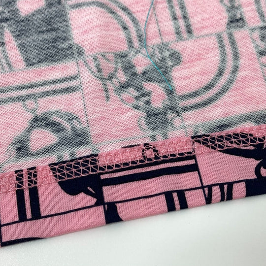 HERMES Short sleeve T-shirt cotton pink apparel short sleeves Brides de Gala en Desolde Women 36 Used Authentic