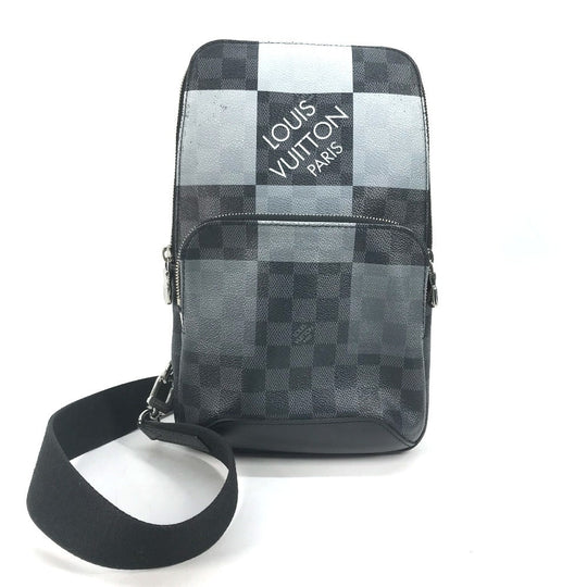 LOUIS VUITTON Sling bag N40403 Damier Graffit Giant Canvas black Damier Graphite Giant Avenue Slingback mens Used Authentic