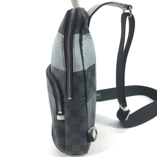 LOUIS VUITTON Sling bag N40403 Damier Graffit Giant Canvas black Damier Graphite Giant Avenue Slingback mens Used Authentic